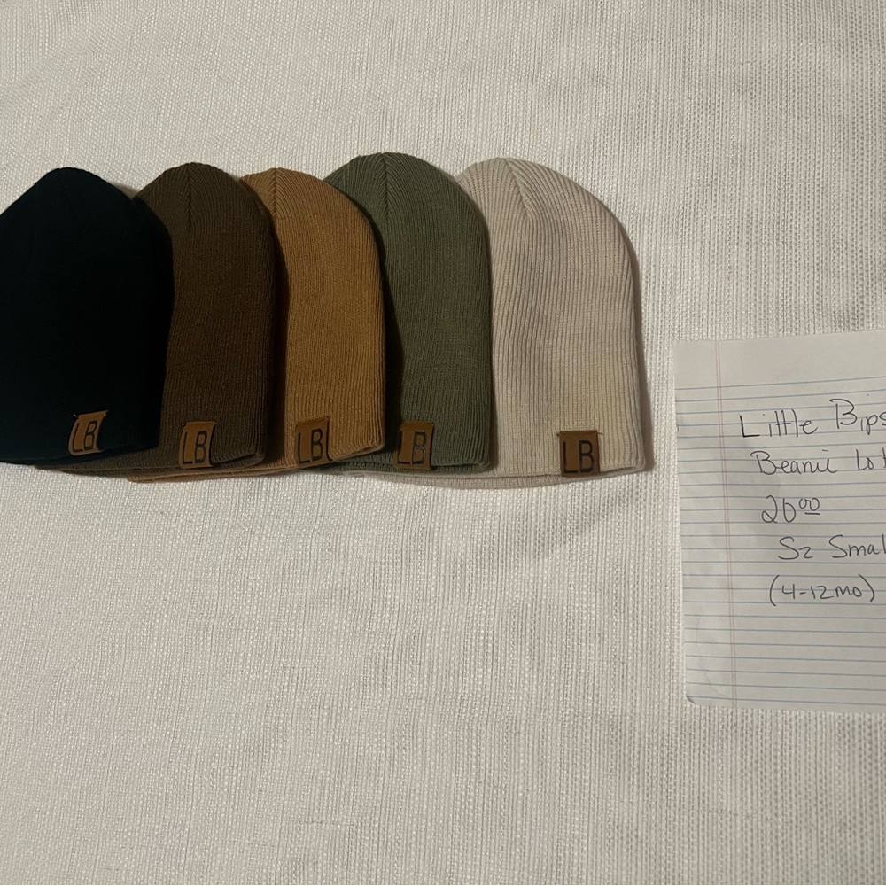 Little Bipsy Beanie Collection - Black, Brown, Olive, Beige, Cream